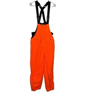 Woolrich Orange Outdoor Guide Collection Hunting Bibs-Youth Large 14/16